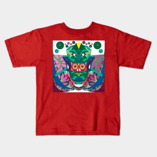 red velvet queen in palenque mexico ecopop sorcery of the death art Kids T-Shirt